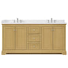 Custom image for Honey Oak with Polished Chrome Trim / White Cultured Marble / No Mirror