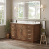 Custom image for Dark Oak with Brushed Nickel Trim / White Cultured Marble / No Mirror