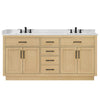Custom image for Rift Oak with Matte Black Trim / Carrara Cultured Marble / No Mirror