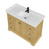 Custom image for Honey Oak with Matte Black Trim / Carrara Cultured Marble / No Mirror