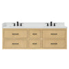 Custom image for Scandinavian Oak with Matte Black Trim / Giotto Quartz / No Mirror