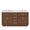 Custom image for Dark Oak with Brushed Nickel Trim / Carrara Cultured Marble / No Mirror