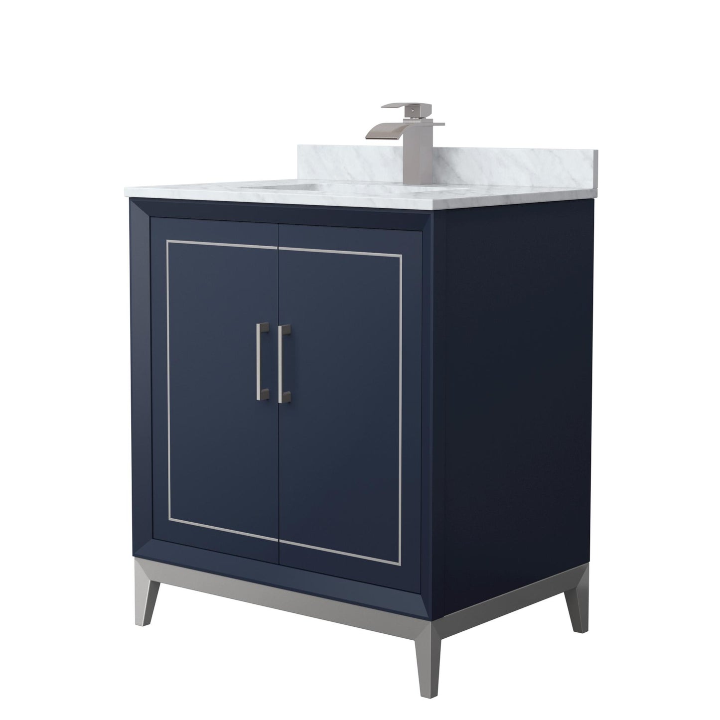 Marlena Bathroom Vanity with Countertop 30 inch Single Sink Single hole Faucet Setup