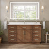 Custom image for Dark Oak with Brushed Nickel Trim / White Cultured Marble / No Mirror