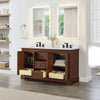 Custom image for Dark Walnut with Matte Black Trim / Carrara Cultured Marble / No Mirror