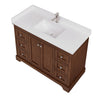 Custom image for Dark Walnut with Polished Chrome Trim / White Quartz / No Mirror