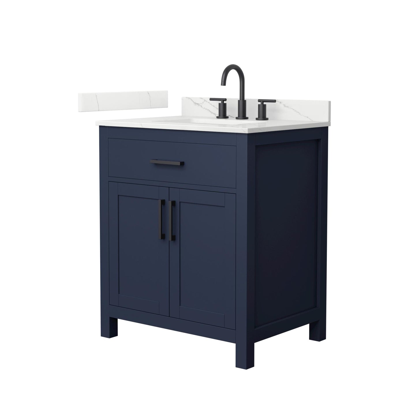 Beckett Bathroom Vanity with Countertop 30 inch Single Sink 3-hole Faucet Setup