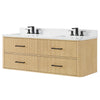 Custom image for Scandinavian Oak with Matte Black Trim / Giotto Quartz / No Mirror