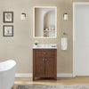 Custom image for Dark Walnut with Brushed Nickel Trim / White Cultured Marble / No Mirror