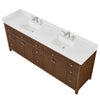 Custom image for Dark Walnut with Brushed Nickel Trim / Giotto Quartz / No Mirror