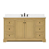 Custom image for Honey Oak with Matte Black Trim / White Cultured Marble / No Mirror
