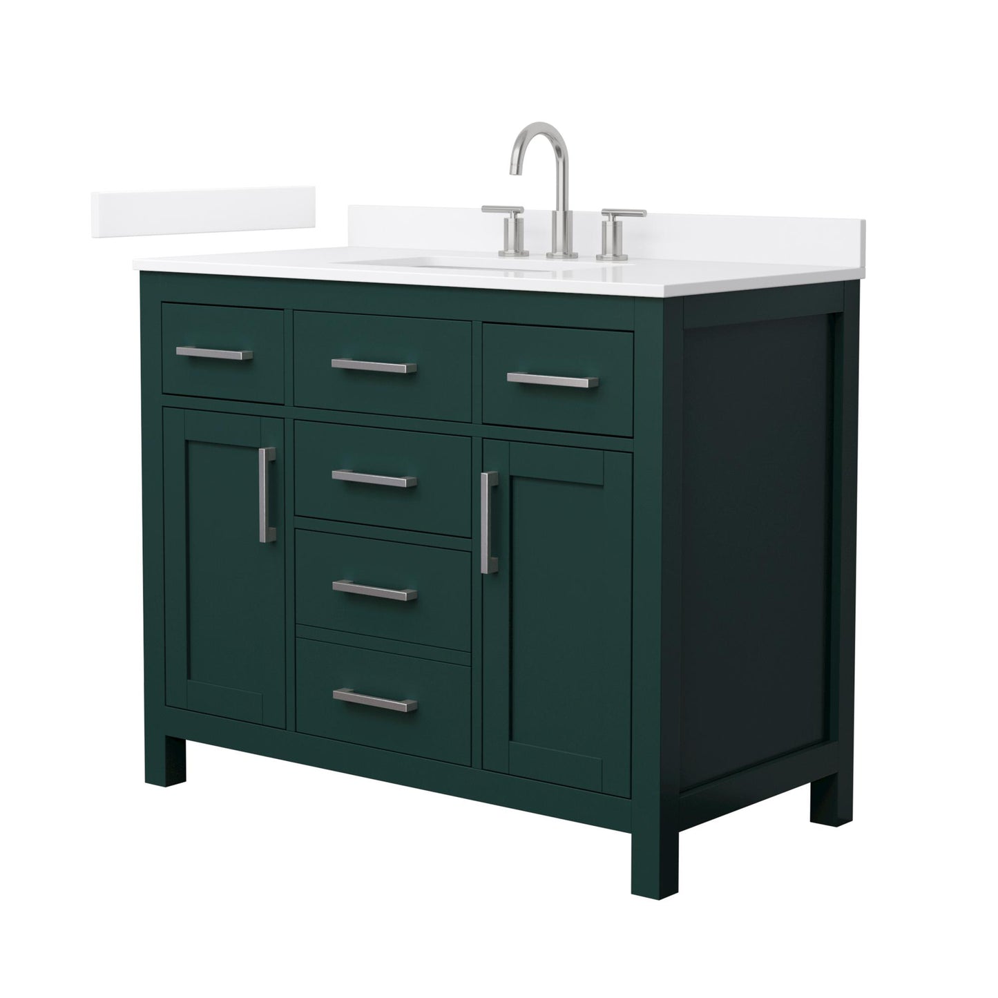 Beckett Bathroom Vanity with Countertop 42 inch Single Sink 3-hole Faucet Setup