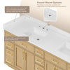 Custom image for Rift Oak with Brushed Nickel Trim / Carrara Cultured Marble / No Mirror