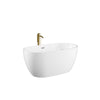 Custom image for White with Polished Chrome Trim and Brushed Gold Faucet