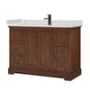 Custom image for Dark Walnut with Matte Black Trim / Giotto Quartz / No Mirror