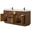 Custom image for Dark Oak with Matte Black Trim / Carrara Cultured Marble / No Mirror