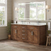 Custom image for Dark Oak with Brushed Nickel Trim / Carrara Cultured Marble / No Mirror
