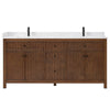Custom image for Dark Walnut with Matte Black Trim / White Cultured Marble / No Mirror