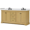 Custom image for Honey Oak with Matte Black Trim / Giotto Quartz / No Mirror