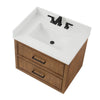 Custom image for Toasted Walnut with Matte Black Trim / White Quartz / No Mirror