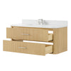 Custom image for Scandinavian Oak with Brushed Nickel Trim / Giotto Quartz / No Mirror