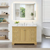 Custom image for Honey Oak with Polished Chrome Trim / White Cultured Marble / No Mirror