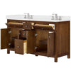 Custom image for Dark Walnut with Brushed Nickel Trim / White Quartz / No Mirror