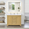 Custom image for Honey Oak with Polished Chrome Trim / White Cultured Marble / No Mirror