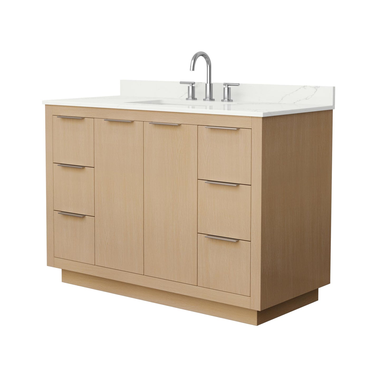 Maroni Bathroom Vanity with Countertop 48 inch Single Sink 3-hole Faucet Setup