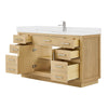 Custom image for Rift Oak with Brushed Nickel Trim / White Quartz / No Mirror