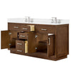 Custom image for Dark Oak with Brushed Nickel Trim / White Cultured Marble / No Mirror