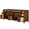 Custom image for Dark Walnut with Brushed Gold Trim / No Mirror