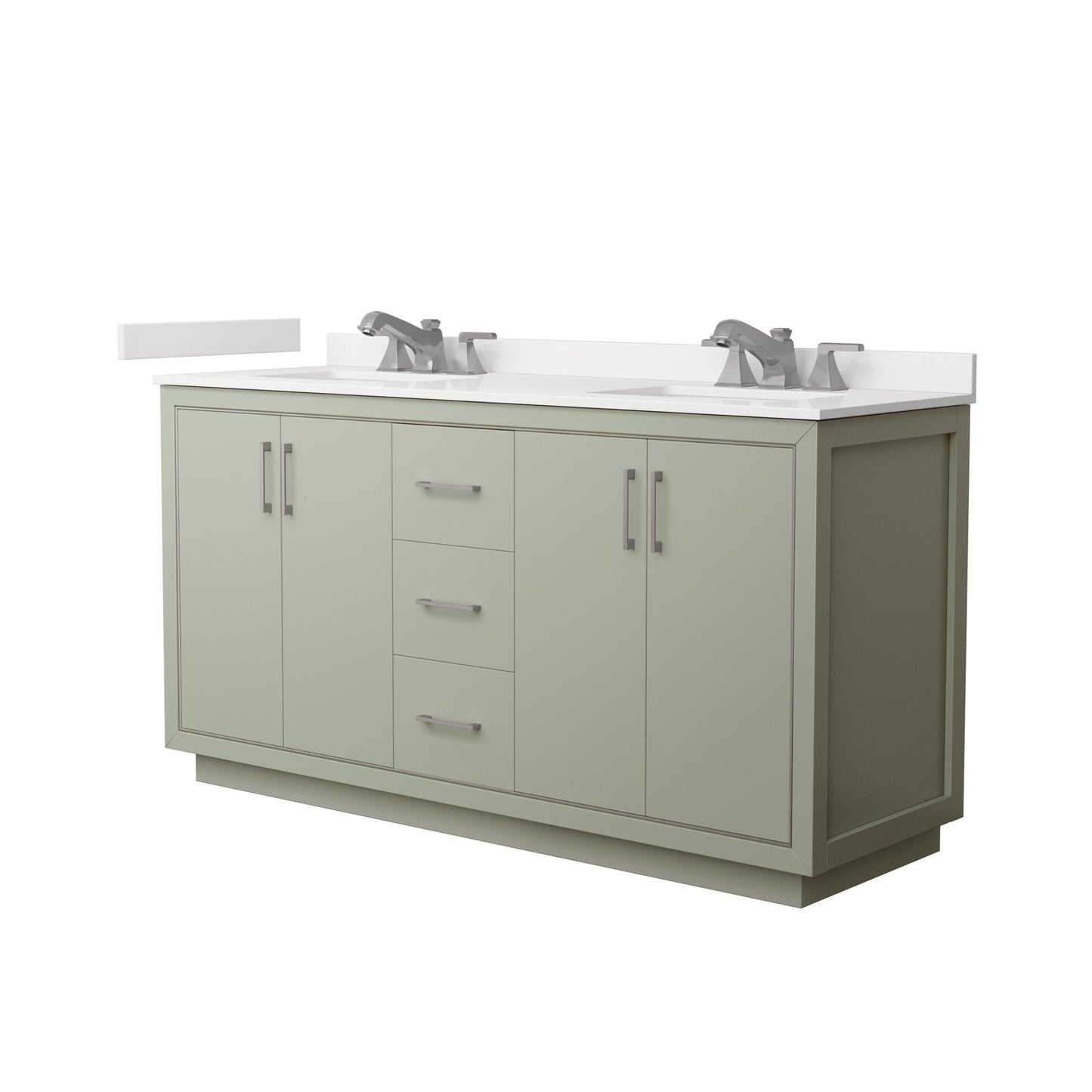 Icon Bathroom Vanity with Countertop 66 inch Double Sink 3-hole Faucet Setup