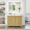 Custom image for Honey Oak with Polished Chrome Trim / White Quartz / No Mirror