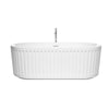 Custom image for White with Shiny White Trim and Polished Chrome Faucet / 67