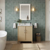 Custom image for White Oak with Brushed Nickel Trim / Carrara Cultured Marble / No Mirror