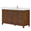 Custom image for Dark Walnut with Brushed Nickel Trim / Giotto Quartz / No Mirror
