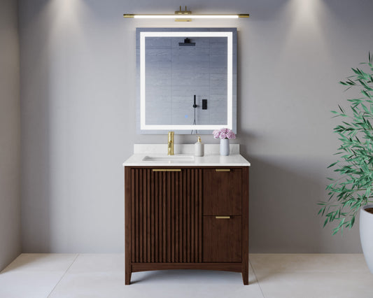 Palmilla Bathroom Vanity with Countertop 36 inch Single Sink Single hole Faucet Setup