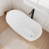 Custom image for White with Polished Chrome Trim and Matte Black Faucet / 59