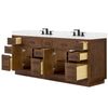 Custom image for Dark Oak with Matte Black Trim / White Cultured Marble / No Mirror