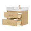 Custom image for Scandinavian Oak with Satin Bronze Trim / White Quartz / No Mirror