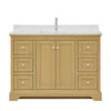 Custom image for Honey Oak with Polished Chrome Trim / Carrara Cultured Marble / No Mirror
