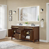 Custom image for Dark Walnut with Matte Black Trim / Giotto Quartz / No Mirror