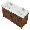 Custom image for Dark Walnut with Brushed Nickel Trim / White Quartz / No Mirror