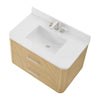 Custom image for Scandinavian Oak with Brushed Nickel Trim / White Quartz / No Mirror
