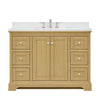 Custom image for Honey Oak with Polished Chrome Trim / White Cultured Marble / No Mirror