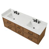 Custom image for Toasted Walnut with Matte Black Trim / White Quartz / No Mirror
