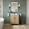 Custom image for White Oak with Matte Black Trim / White Cultured Marble / No Mirror