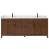 Custom image for Dark Walnut with Matte Black Trim / White Quartz / No Mirror