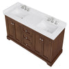 Custom image for Dark Walnut with Polished Chrome Trim / White Cultured Marble / No Mirror